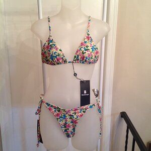 NWT Blackbough Floral Print Bikini Bathing Suit M